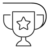 Black trophy icon
