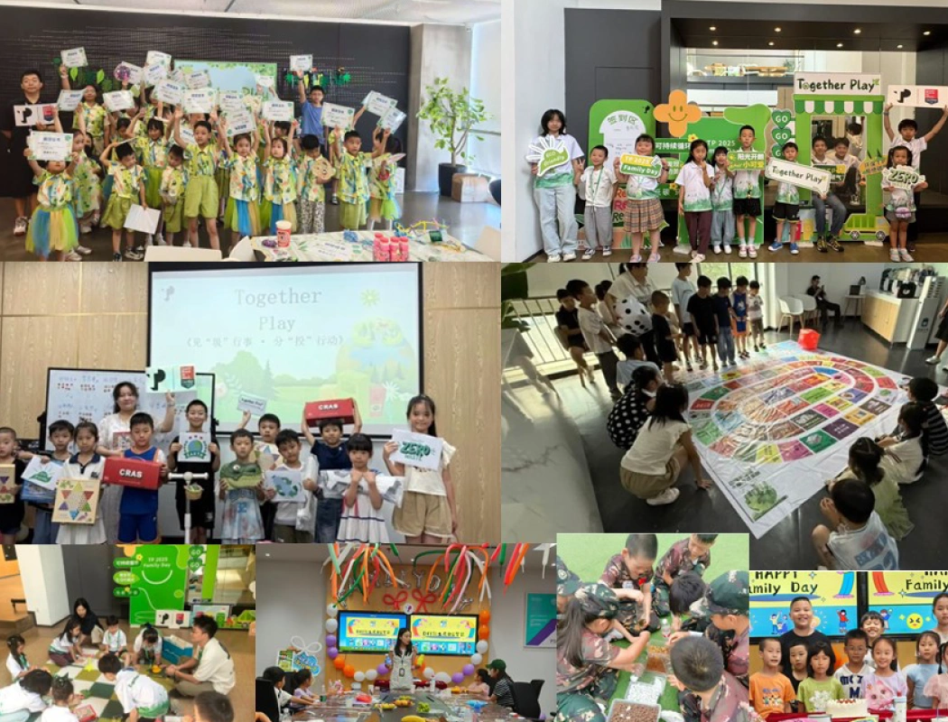 Kids enjoy fun, collaborative activities at a lively TP family day event