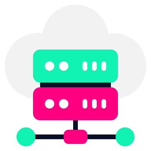Infrastructure as a service concept showing cloud computing solutions.