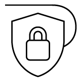 TP security shield icon representing data protection and secure access.