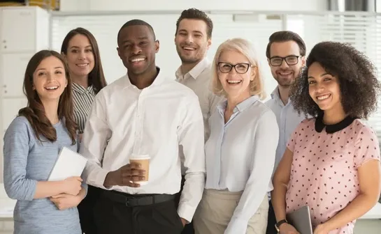 Diverse group of office workers.