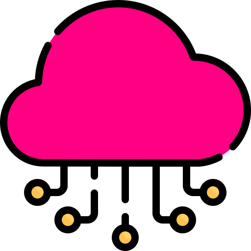 Cloud computing concept illustrating secure data storage and connectivity.